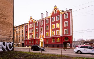 Historic Building Was Painted in Patriotic Colors